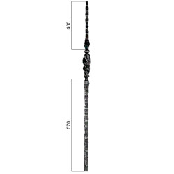 Tyč 25x25, H-1300mm Tyč 25x25, H-1300mm